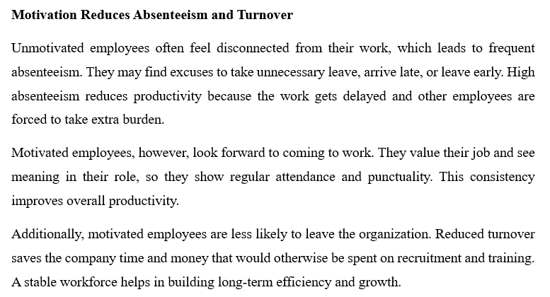 HOW STAFF MOTIVATION AFFECTS PRODUCTIVITY - 10 KEY WAYS