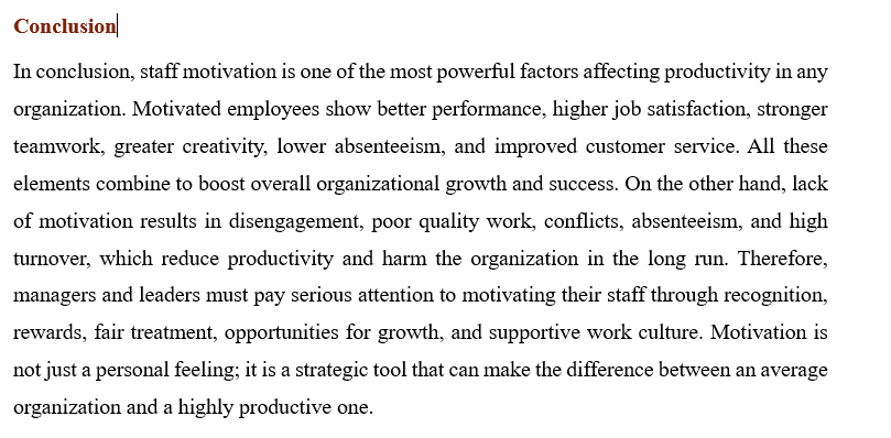 HOW STAFF MOTIVATION AFFECTS PRODUCTIVITY - 10 KEY WAYS